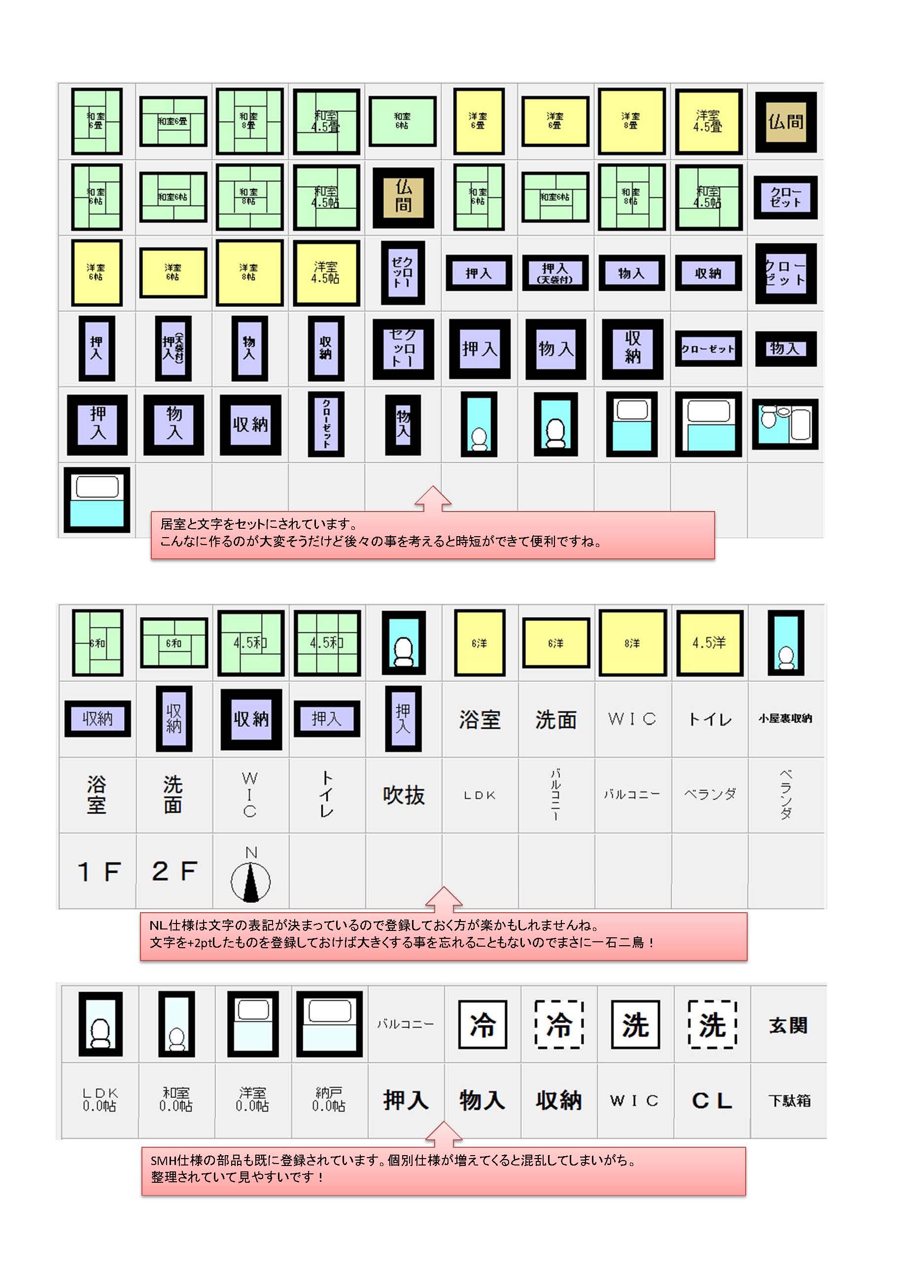 間取り図作成の部品