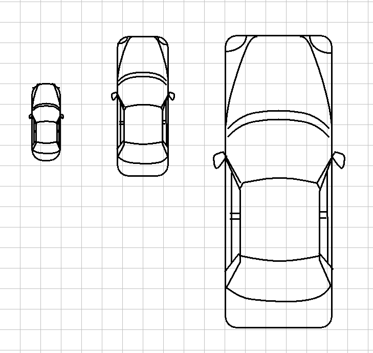 間取図作成のチルダ車のイラスト