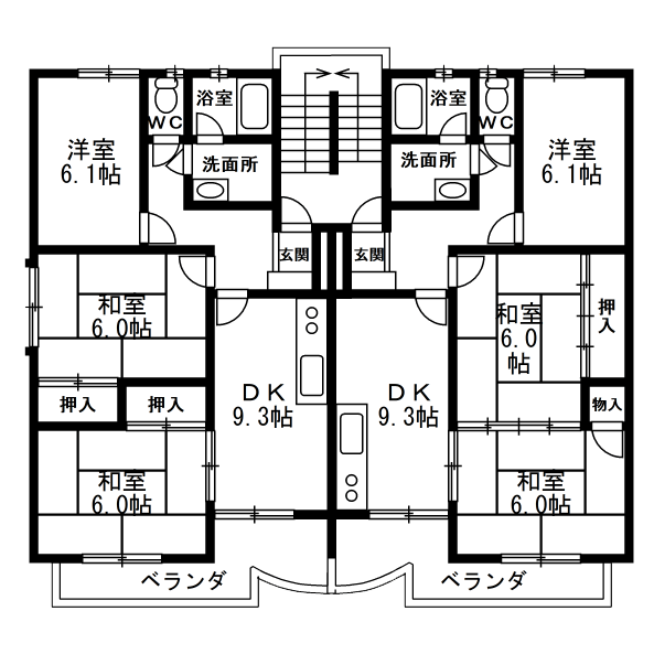収益物件マンション・アパート平面図作成例03