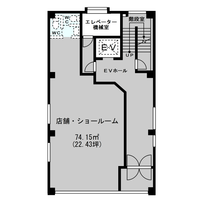 白黒で作成した間取り図